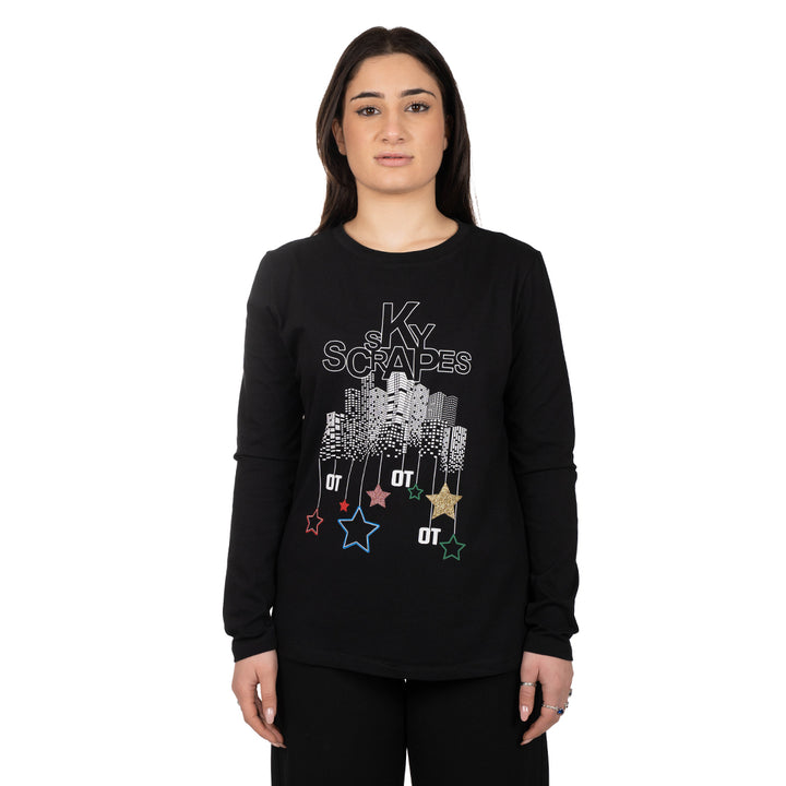 Oltre Tempo Maglia in cotone con stampa Sconto
