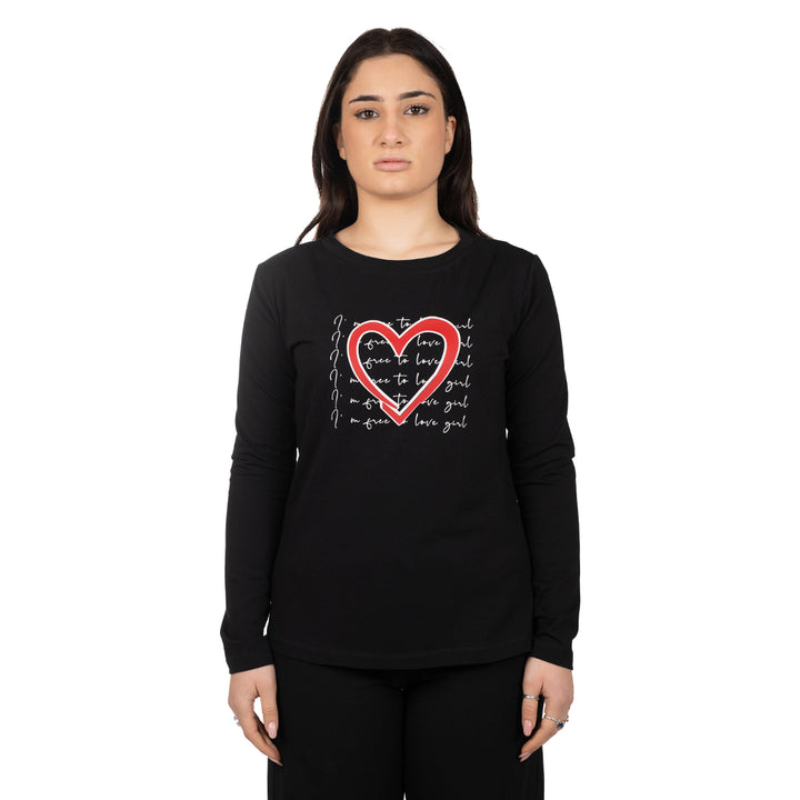 Oltre Tempo Maglia in cotone con stampa Online