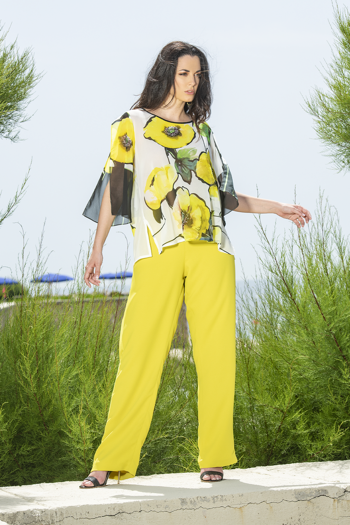 Oltre Tempo Pantalone unito in cadì con fascia ai lati