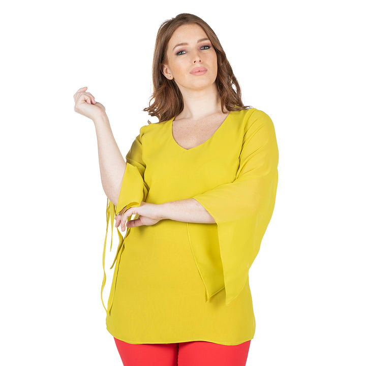 Oltre Tempo Casacca con maniche in georgette chiffon Sconto