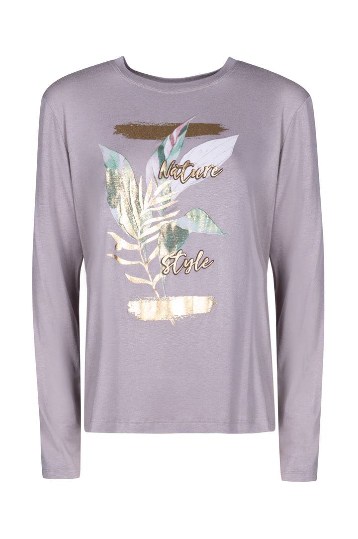 Oltre Tempo T-shirt girocollo manica lunga in viscosa Promozione