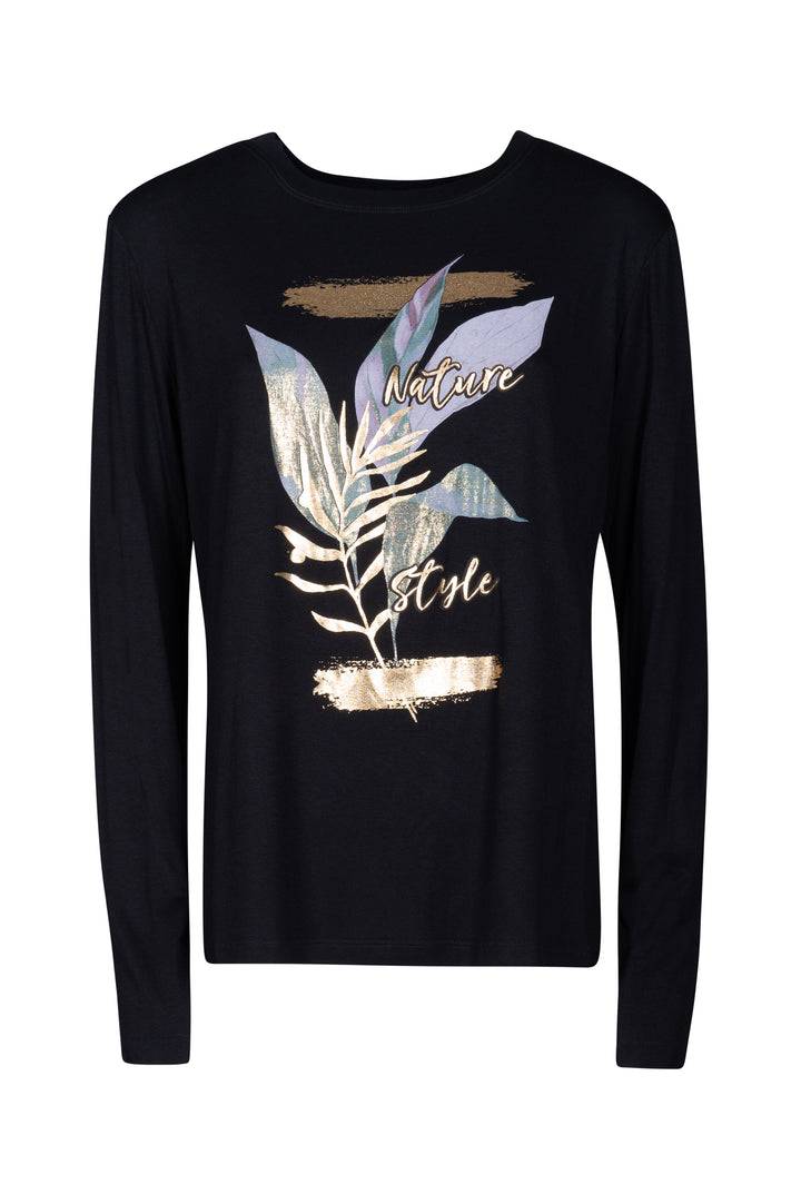 Oltre Tempo T-shirt girocollo manica lunga in viscosa Promozione