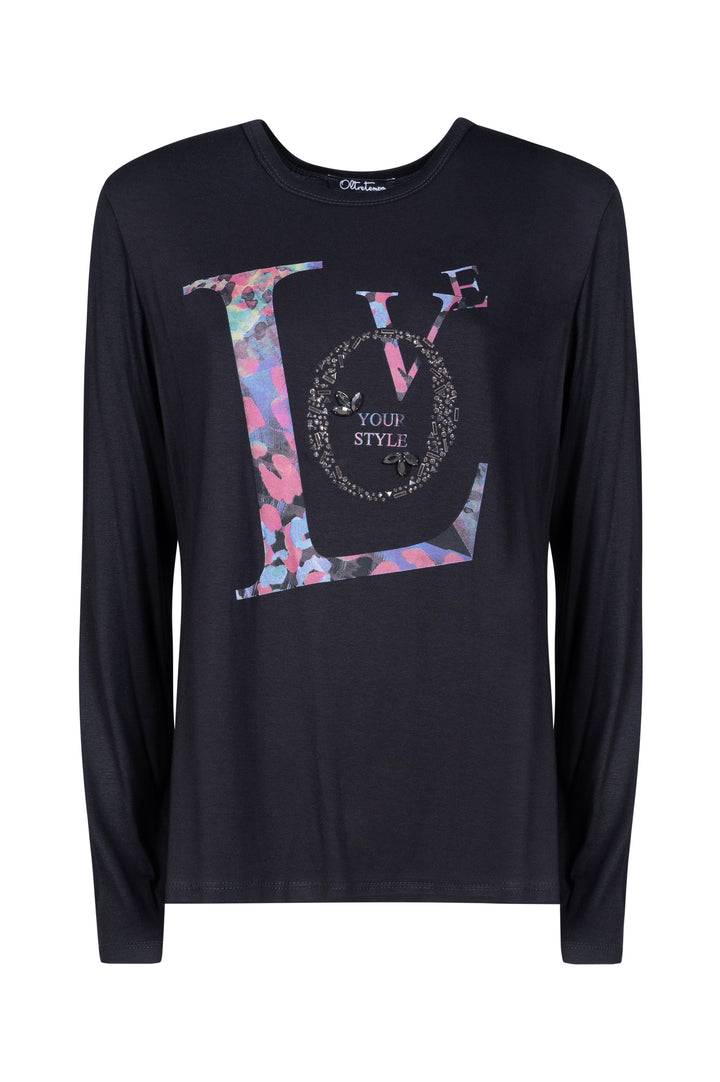Oltre Tempo T-shirt in viscosa con stampa Spedizione Gratuita