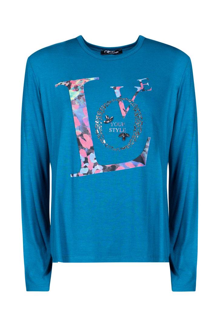 Oltre Tempo T-shirt in viscosa con stampa Spedizione Gratuita