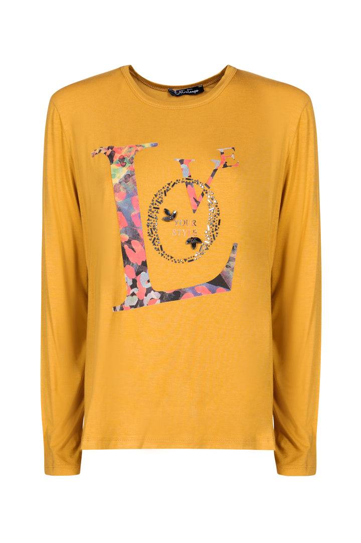 Oltre Tempo T-shirt in viscosa con stampa Spedizione Gratuita