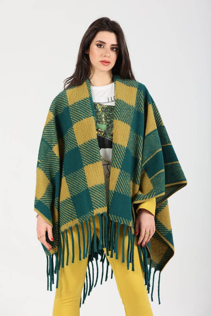 Oltre Tempo Poncho in lana Qualità Garantita
