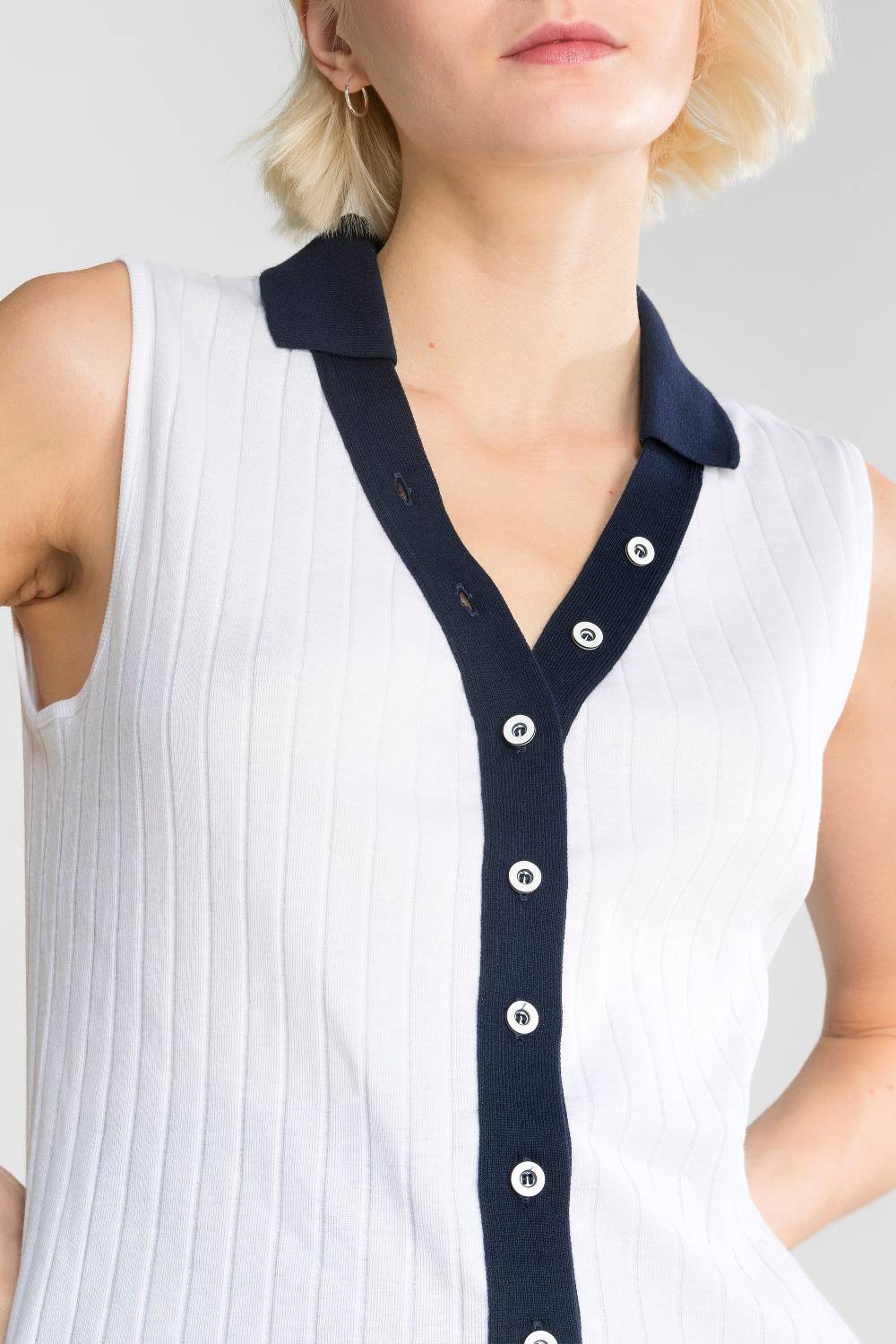 Oscalito Gilet con bottoni Donna Cotone 7160 Qualità