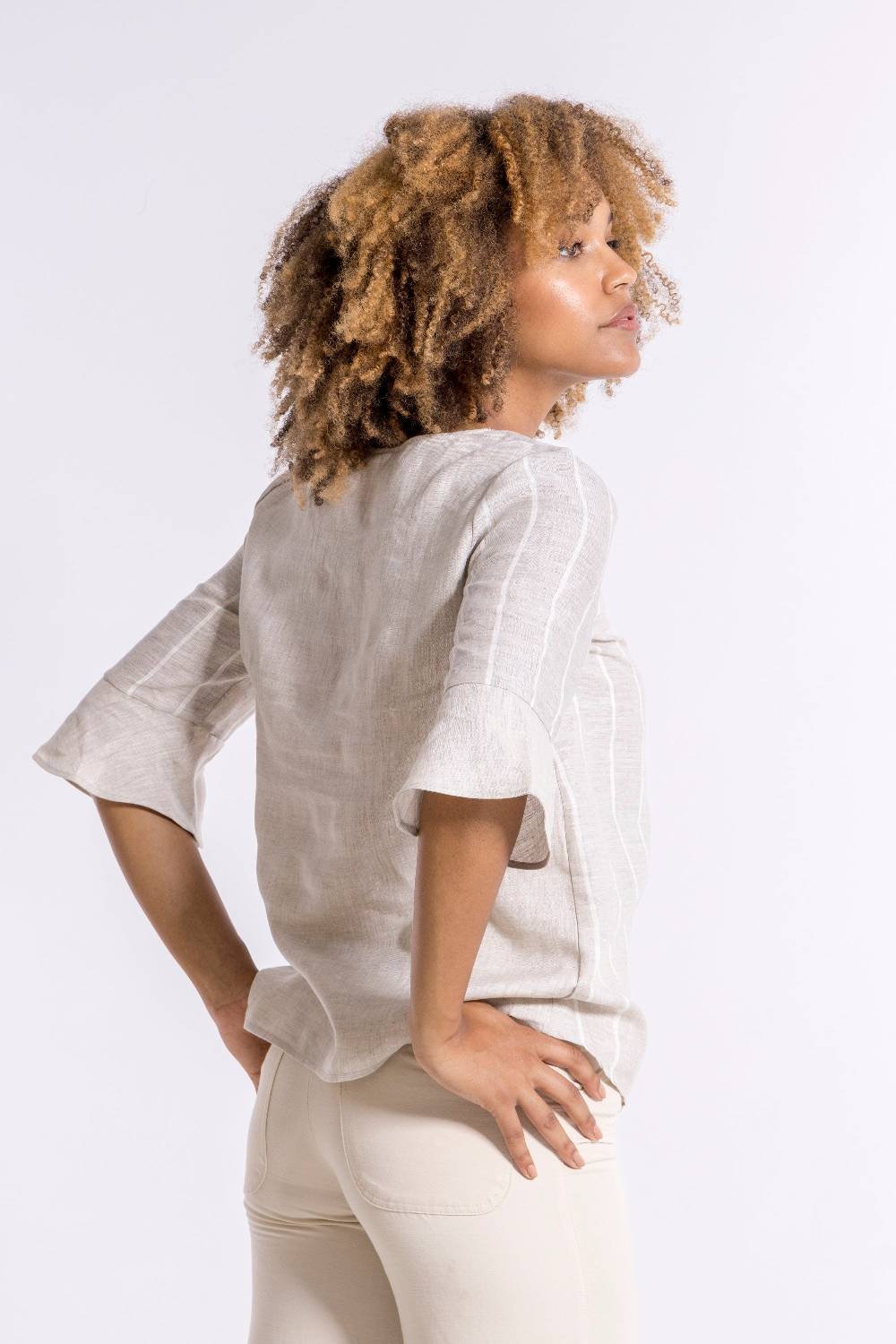 Oscalito Maglia manica lunga Donna 100% LINO 5785 Consegna Veloce