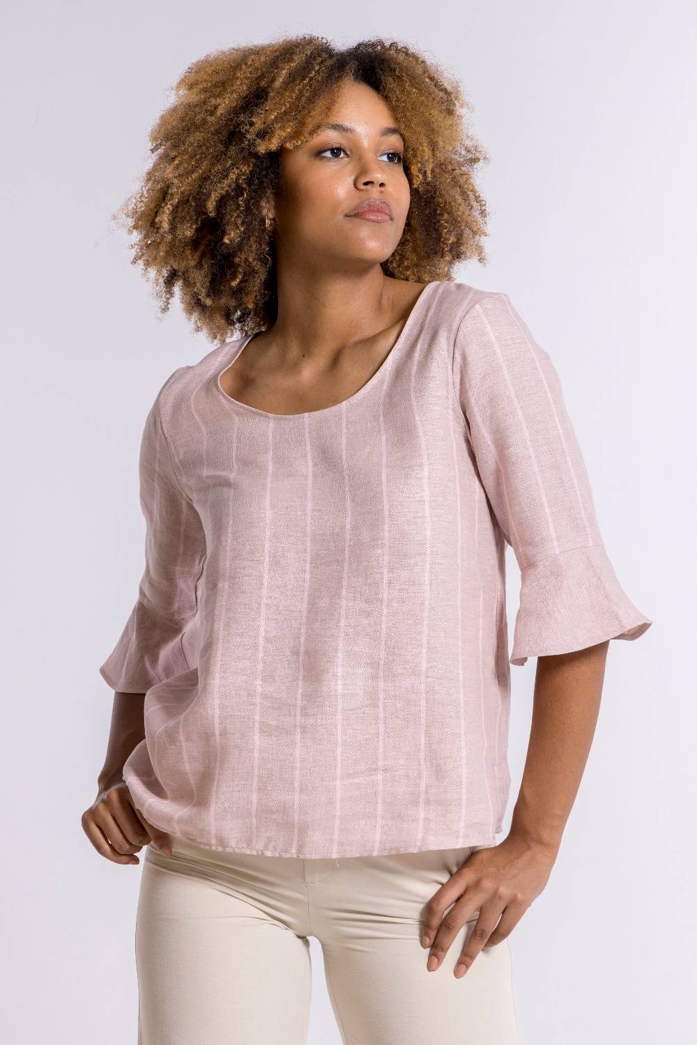 Oscalito Maglia manica lunga Donna 100% LINO 5785 Consegna Veloce