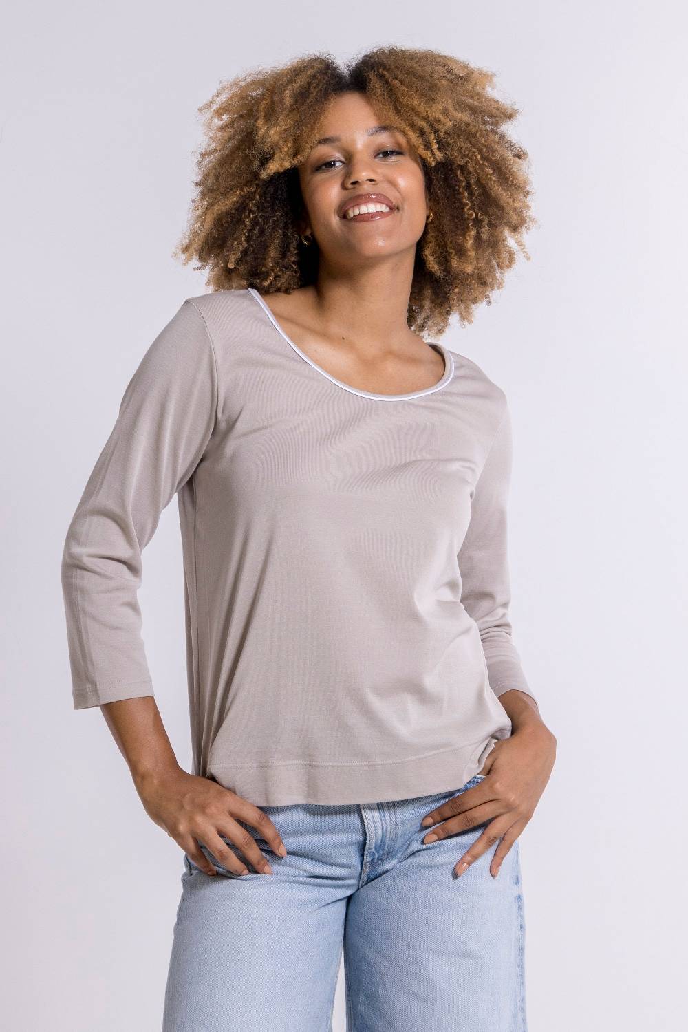 Oscalito Maniche 3/4 Donna 100% Cotone 3142C Fino Al -60%