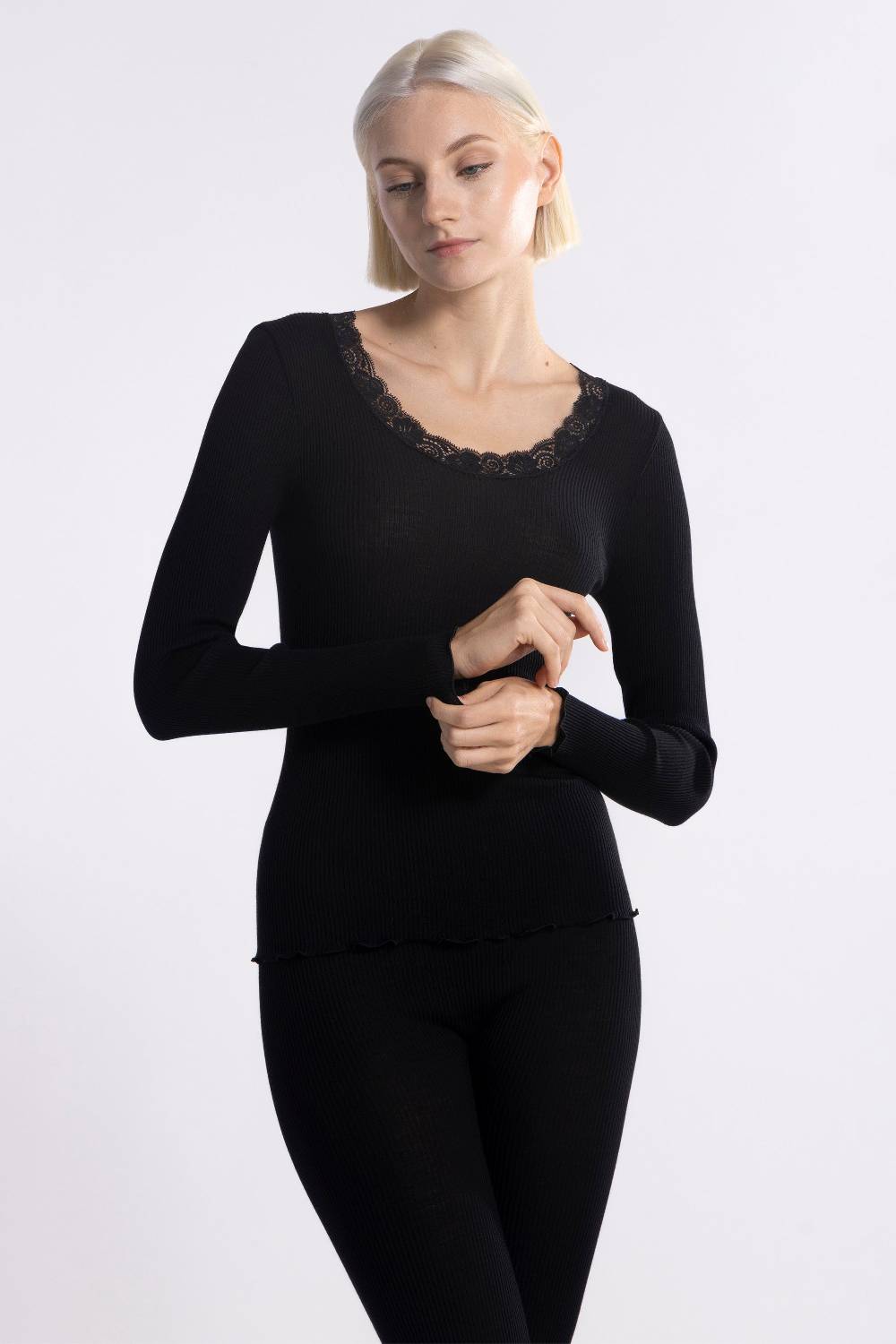 Oscalito Camicia a maniche lunghe in Lana e Seta 3416 Saldi