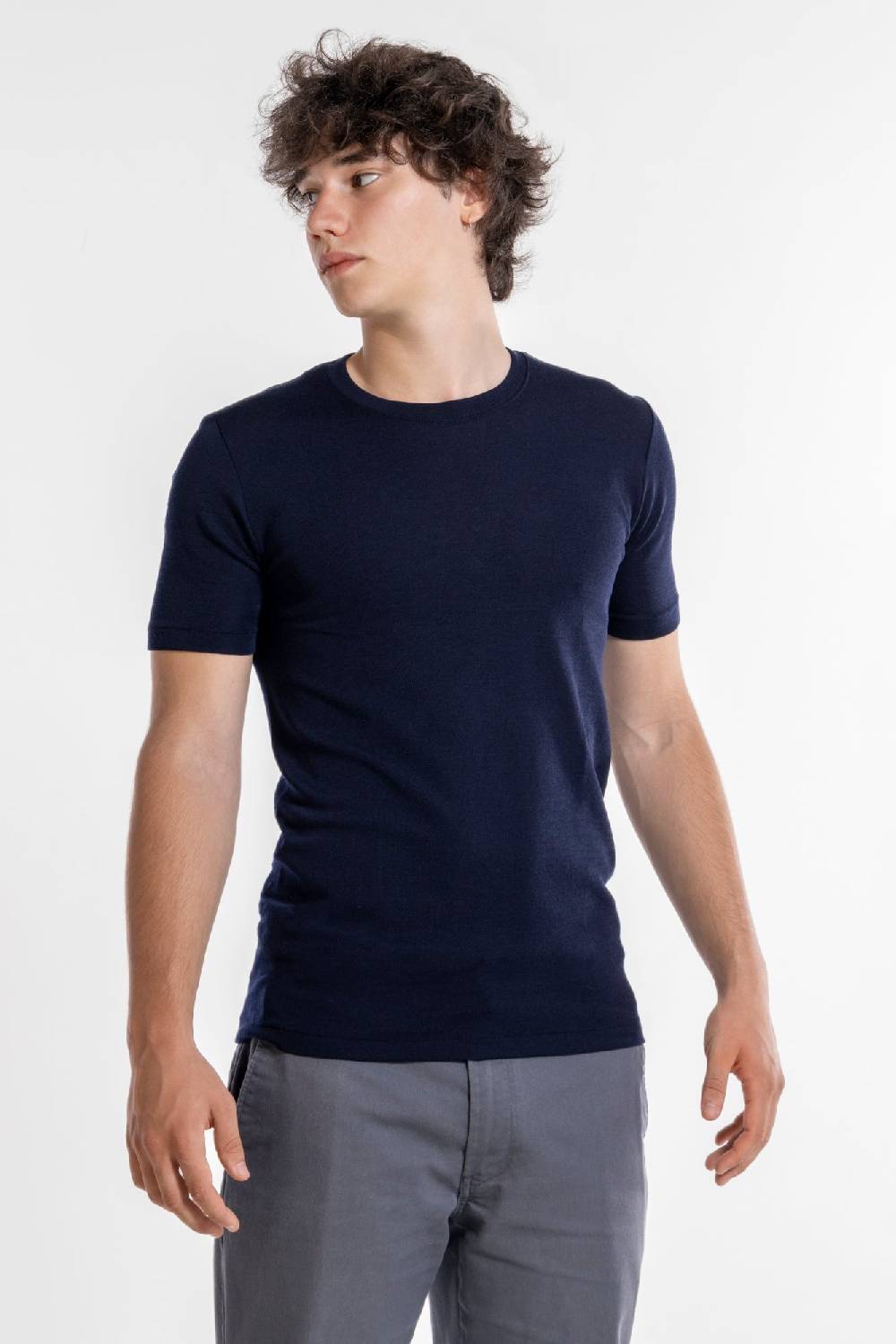 Oscalito T-Shirt Girocollo in Lana e Seta 624 Presa
