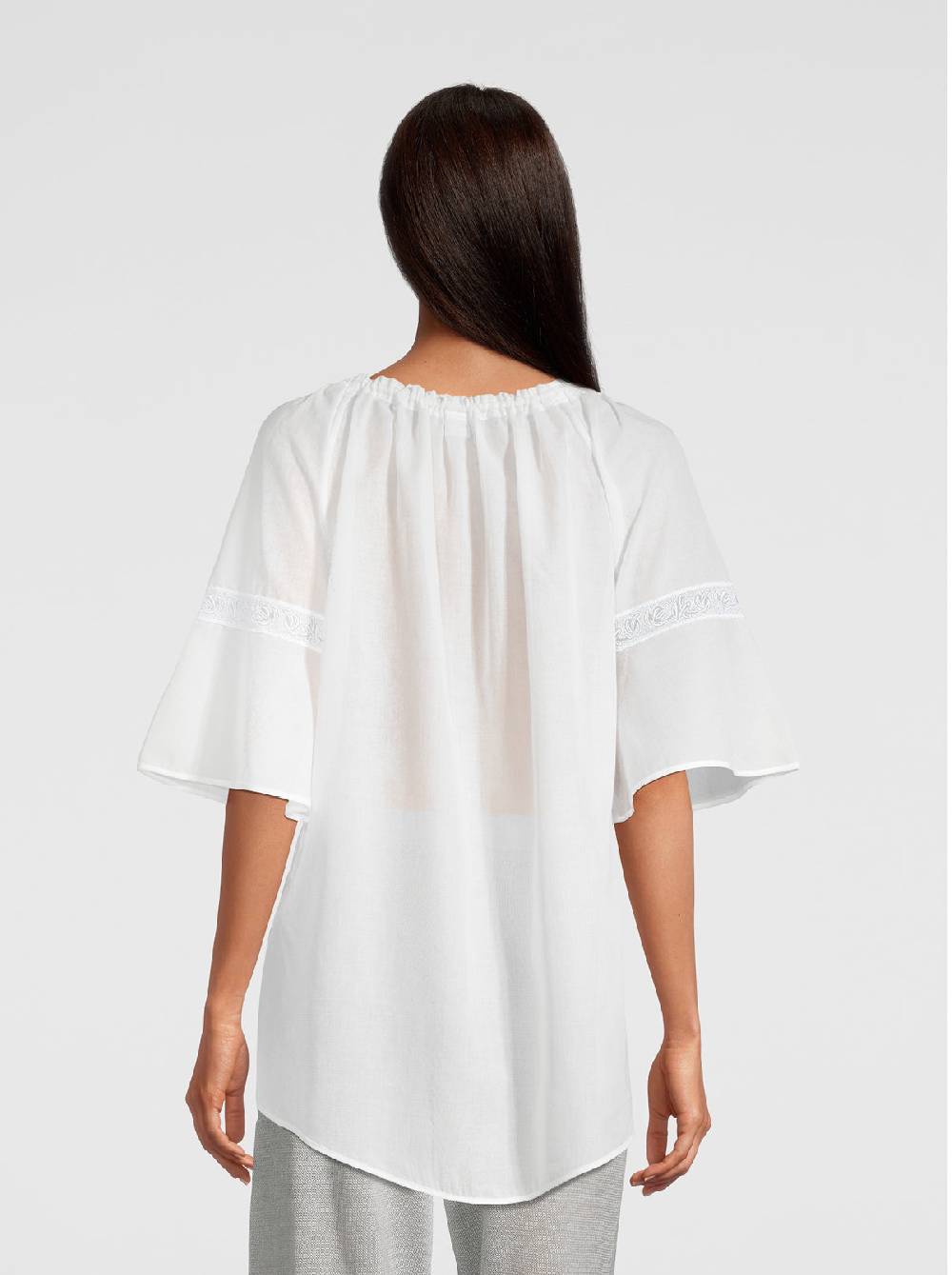 Oscalito Mini abito maniche lunghe in Voile Cotone 6566 Vendite Flash