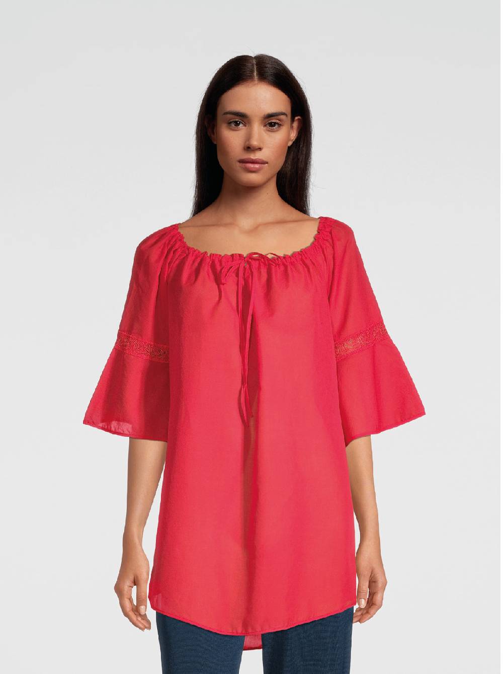 Oscalito Mini abito maniche lunghe in Voile Cotone 6566 Vendite Flash