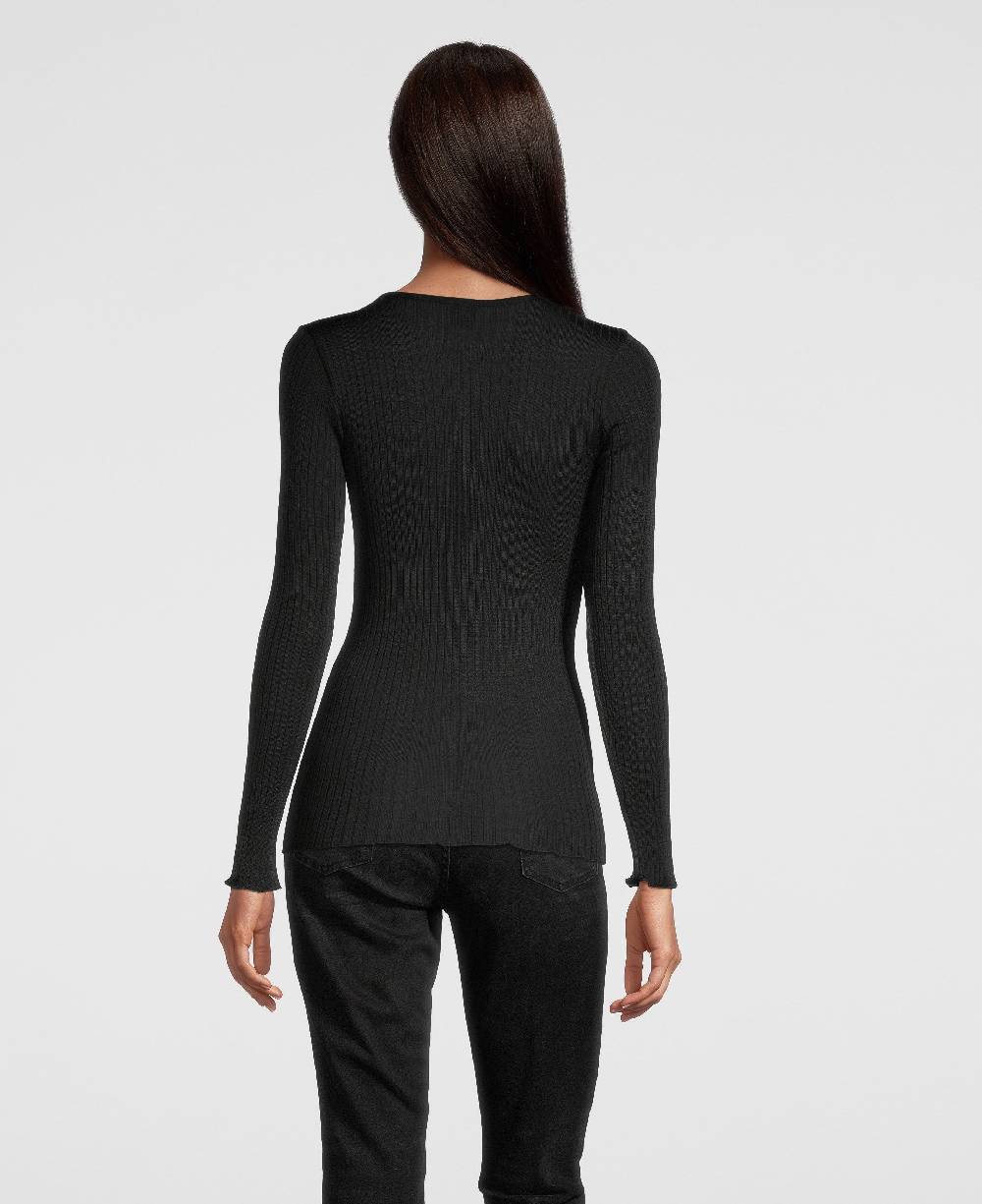 Oscalito Camicia a maniche lunghe con scollo a V ricamato 6440 Sottocosto