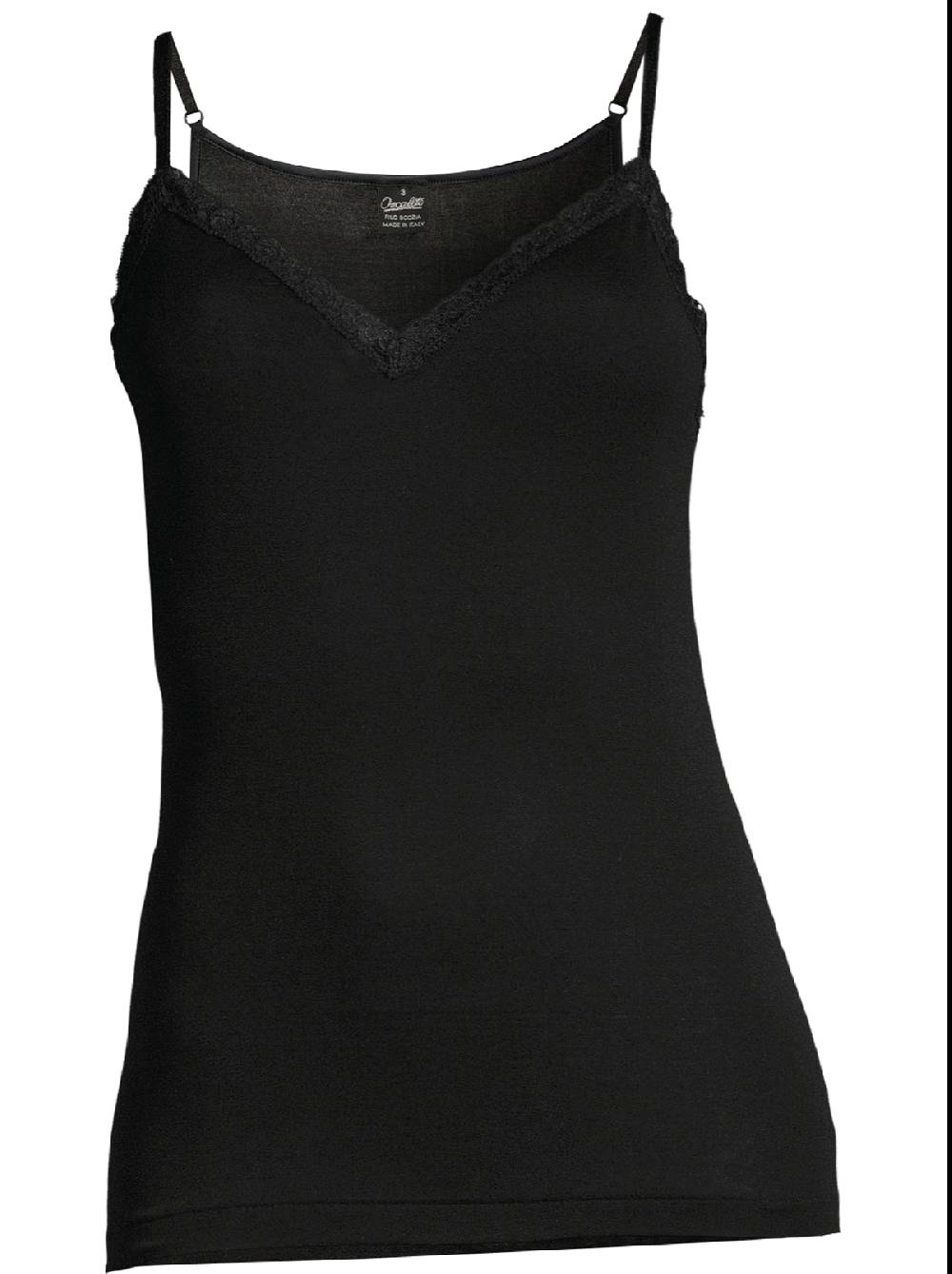 Oscalito Filoscozia Top Canotta con Pizzo Leavers 312 Nuovo
