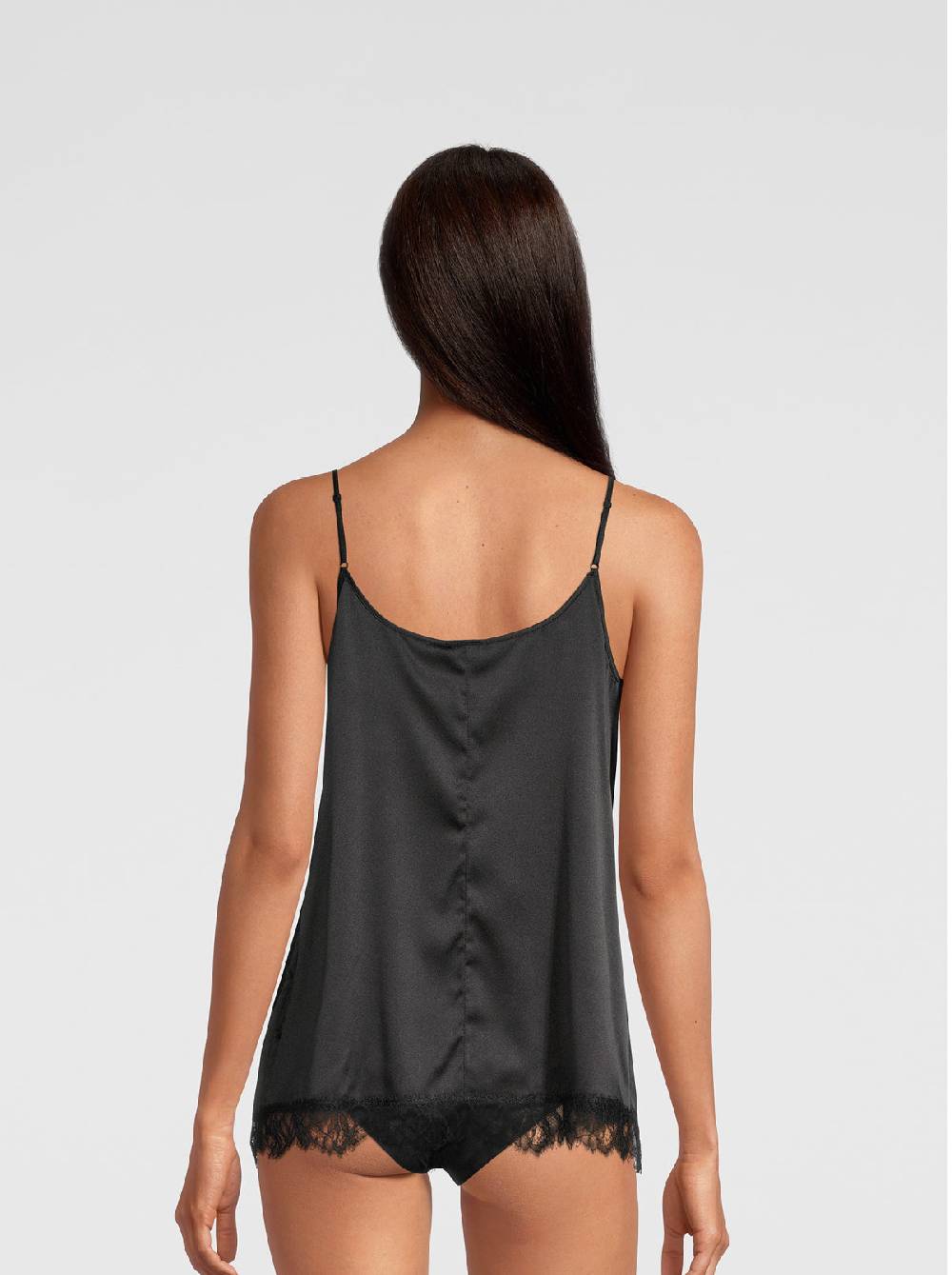Oscalito Top Canotta in seta elasticizzata con Pizzo Chantilly 10334 Vendita
