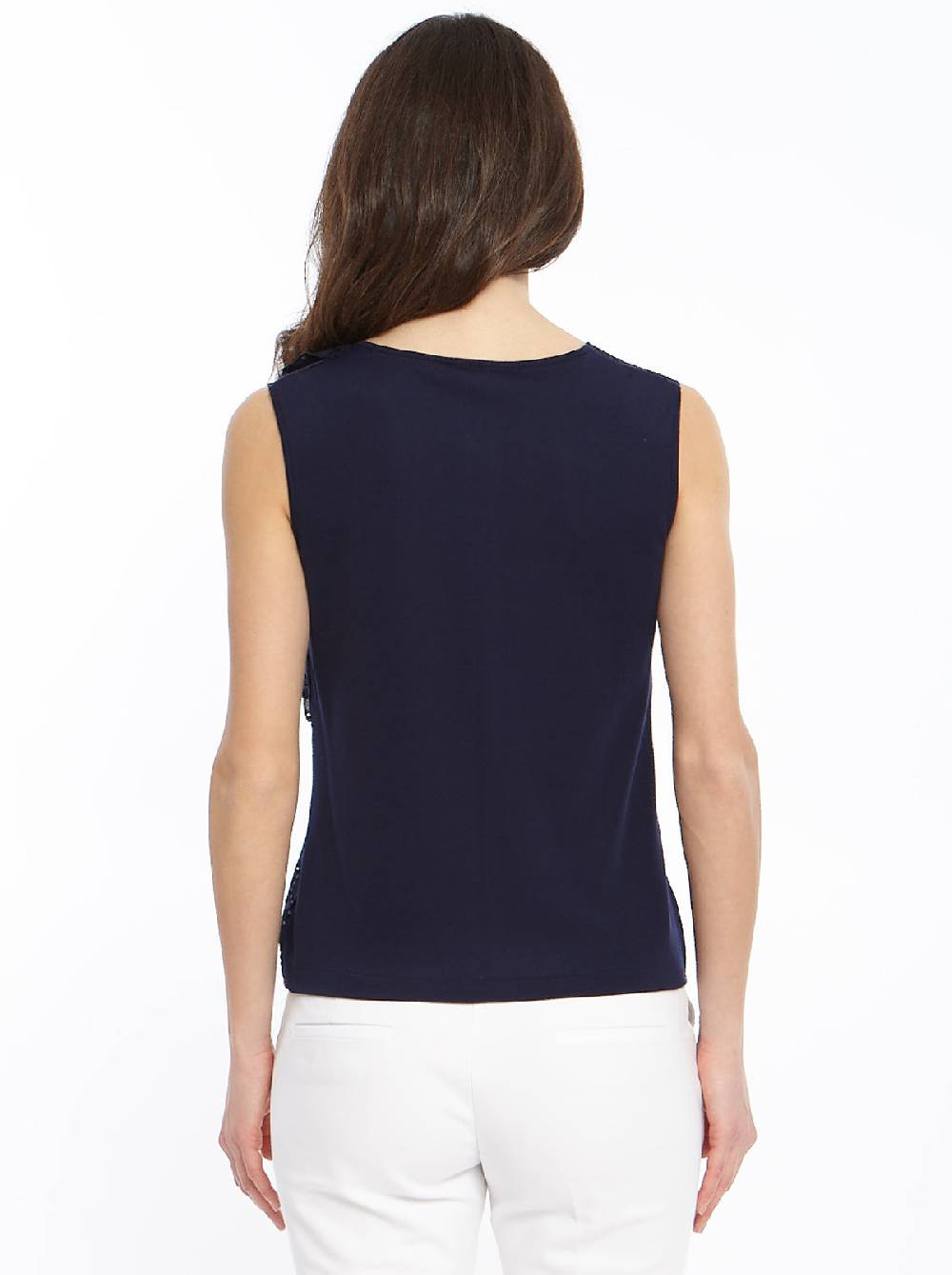 Oscalito Top Smanicato in Pizzo Sangallo Geometrico 4550 Negozi Online