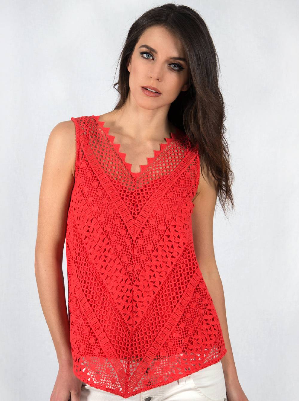 Oscalito Canotta Allover Macramè Cotone 4530