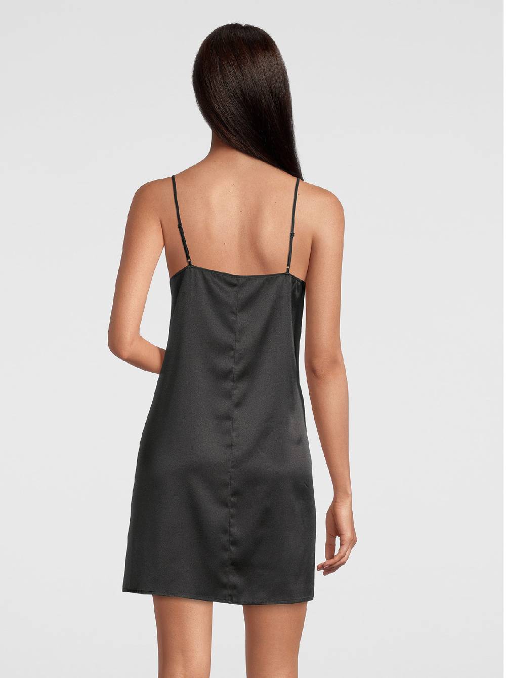 Oscalito Abito sottoveste in raso di seta stretch con macramè 10340 Saldi Di Fabbrica
