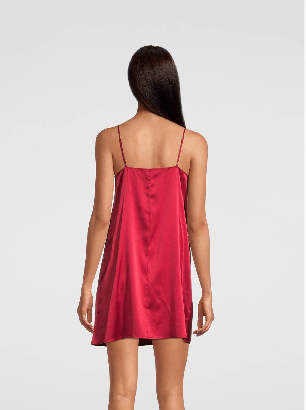 Oscalito Abito sottoveste in raso di seta stretch con macramè 10340 Saldi Di Fabbrica