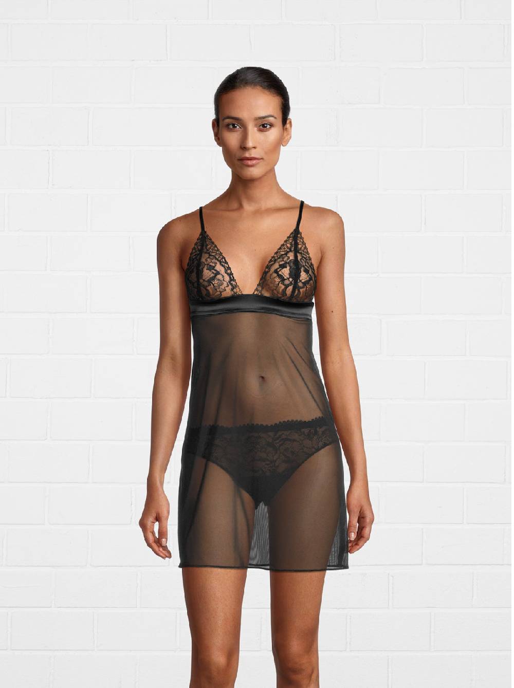 Oscalito Babydoll romantico con pizzo e tulle 6478 Ultimi tre giorni