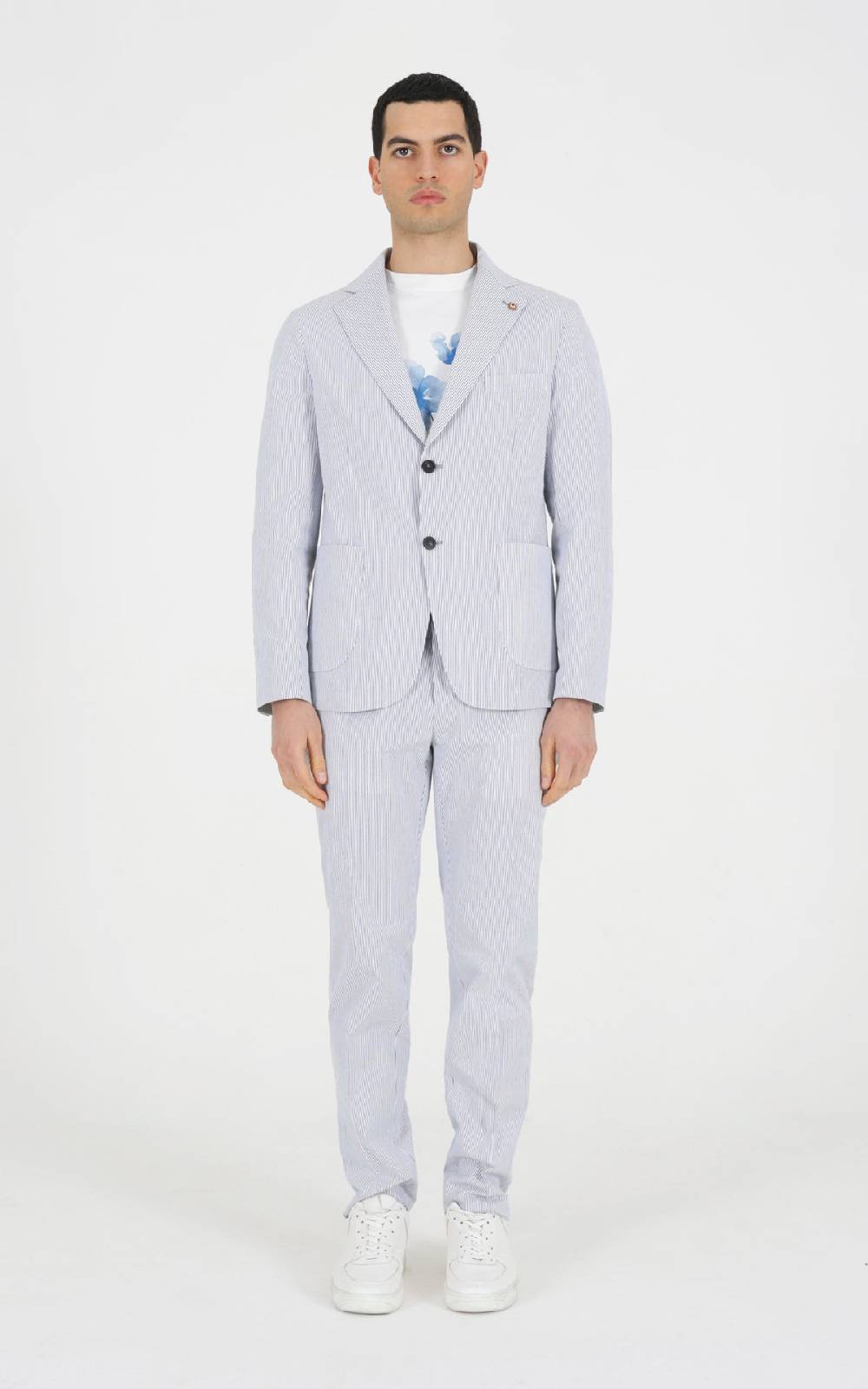 Outfit Italy Abito goffrato disegno riga Sottocosto