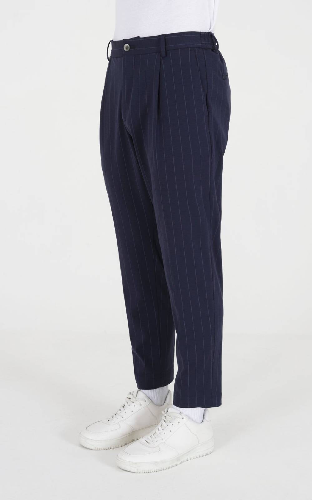Outfit Italy Pantalaccio in punto milano stampa riga Presa