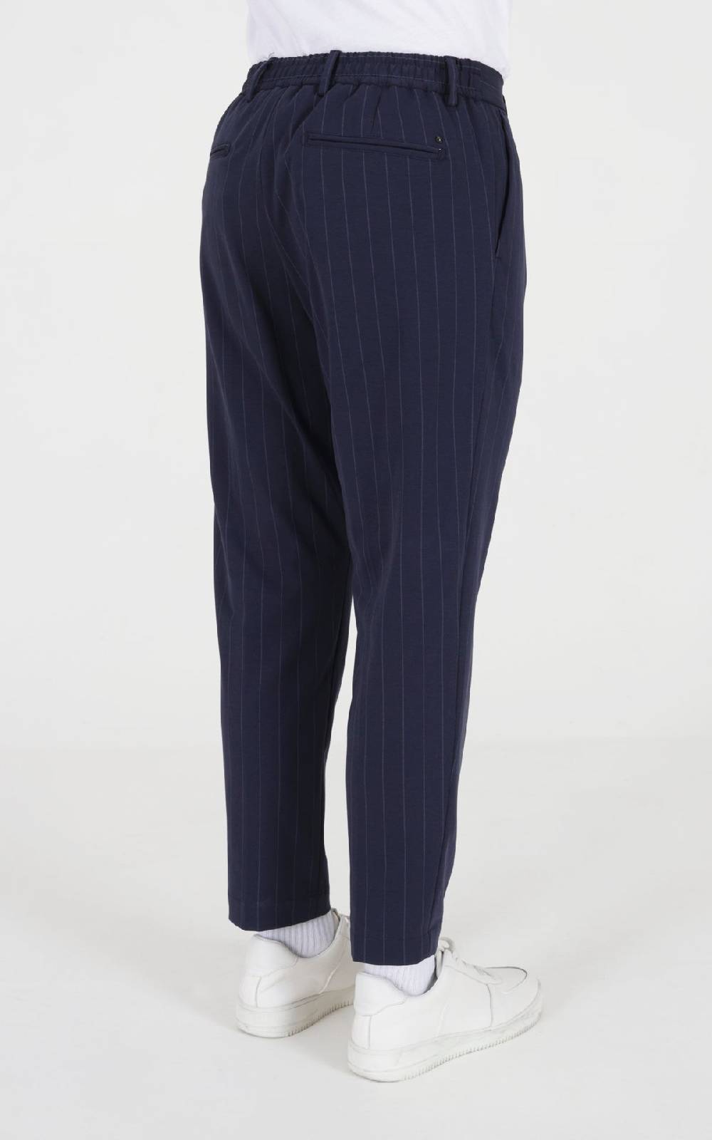 Outfit Italy Pantalaccio in punto milano stampa riga Presa
