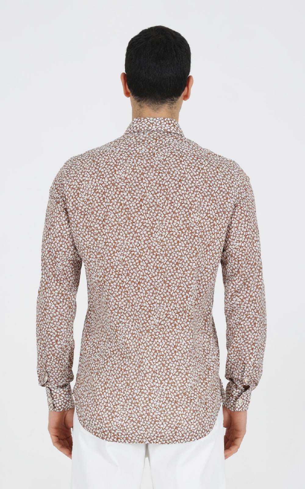 Outfit Italy Camicia francese con taschino in cotone stampato Offerte