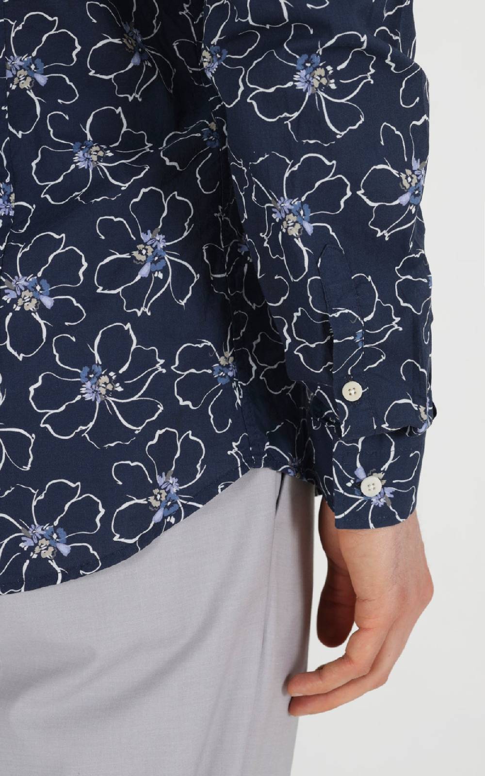 Outfit Italy Camicia francese in cotone stampato Saldi Di Fabbrica