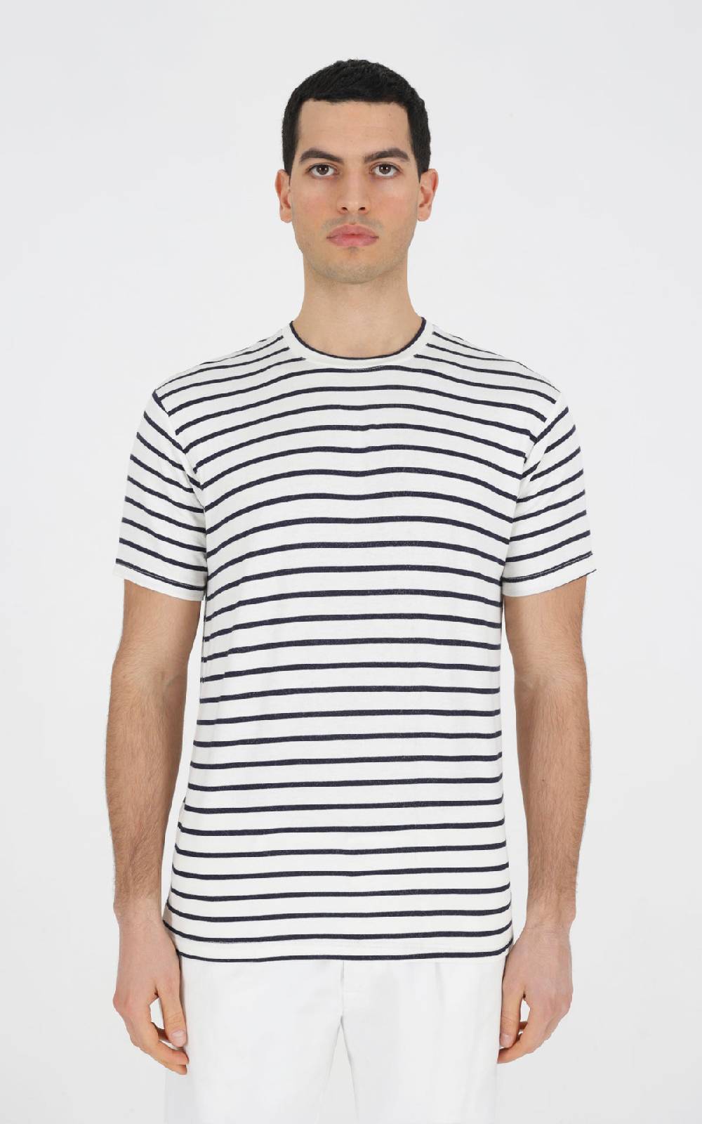 Outfit Italy T-Shirt in viscosa a righe Italia