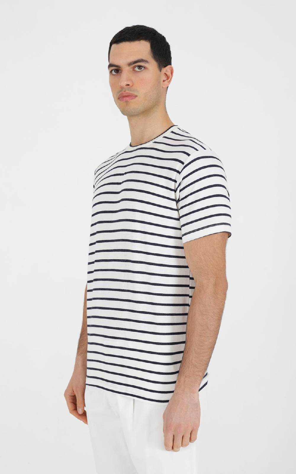 Outfit Italy T-Shirt in viscosa a righe Italia
