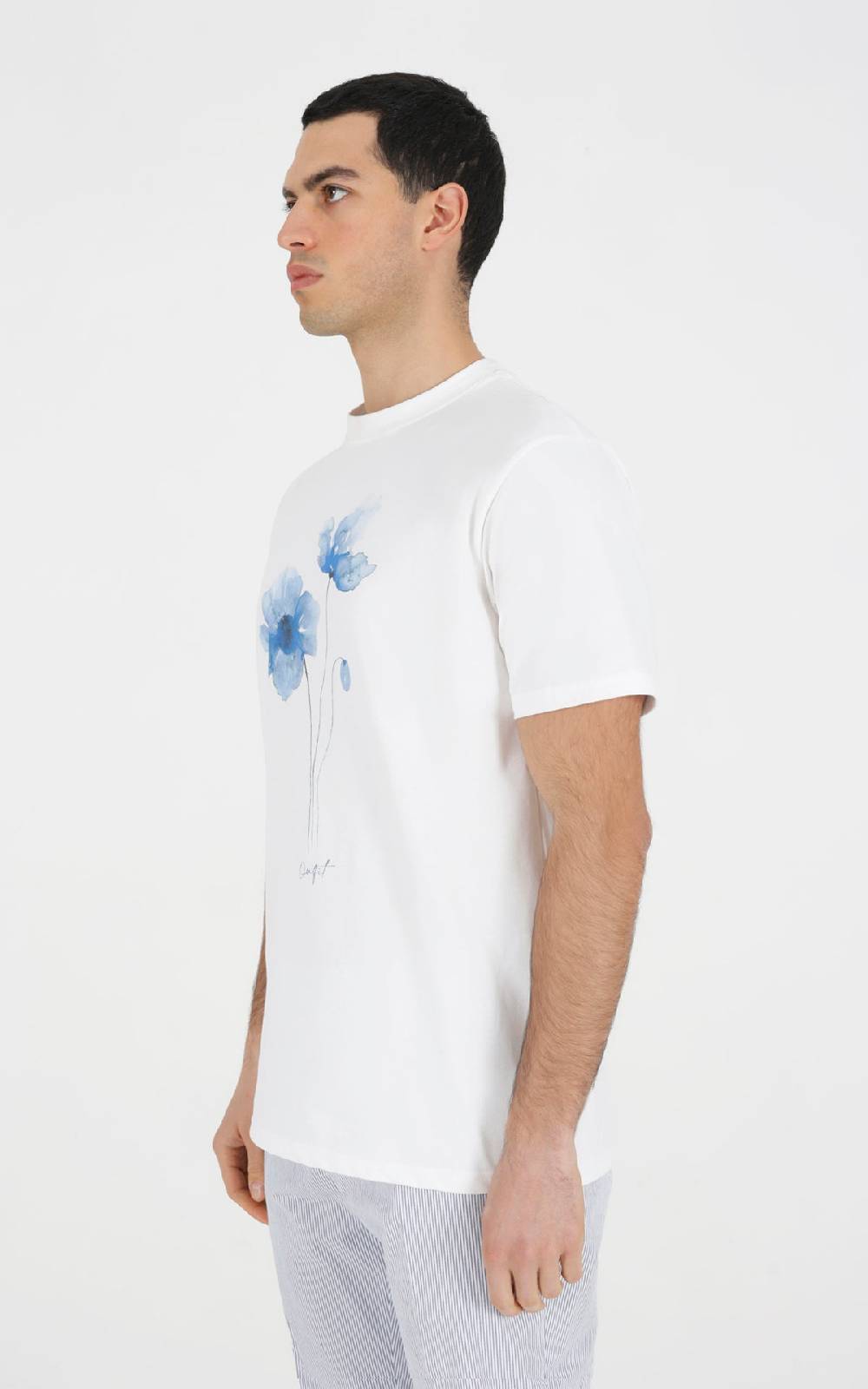 Outfit Italy T-Shirt in cotone stampata flower Nuovo