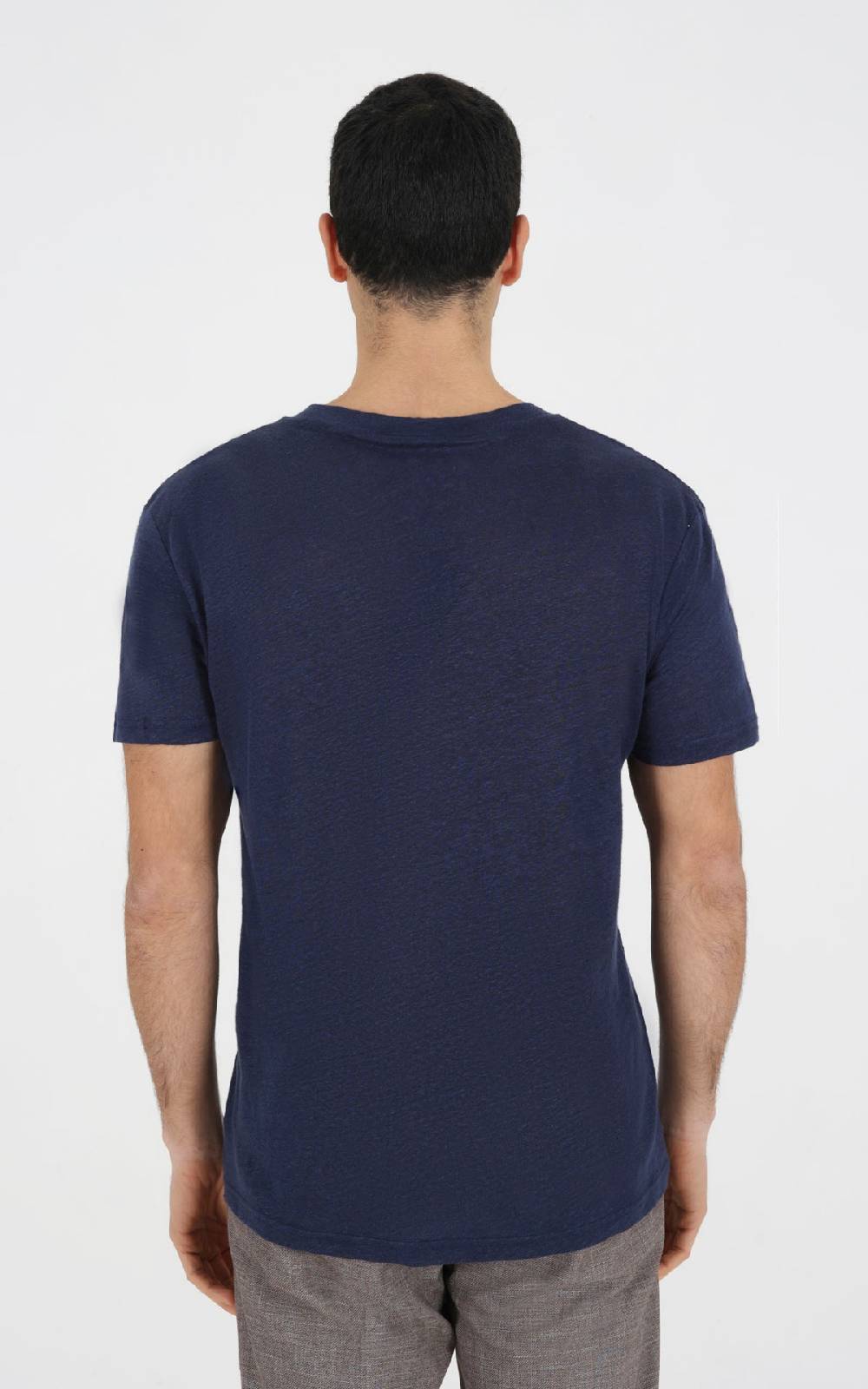 Outfit Italy T-Shirt scollo a V in lino Qualità