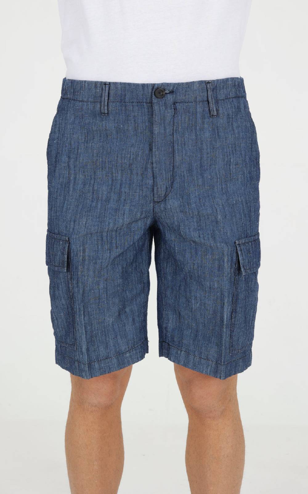 Outfit Italy Bermuda tasche laterali in tessuto effetto denim Promozione