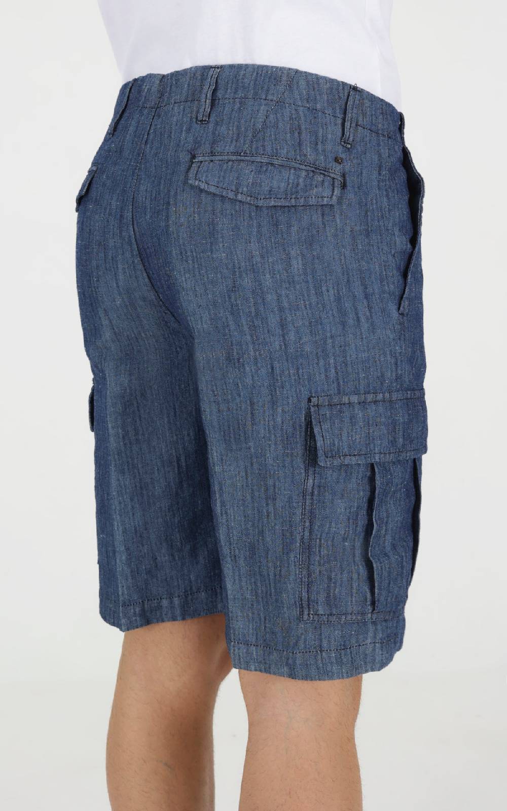 Outfit Italy Bermuda tasche laterali in tessuto effetto denim Promozione