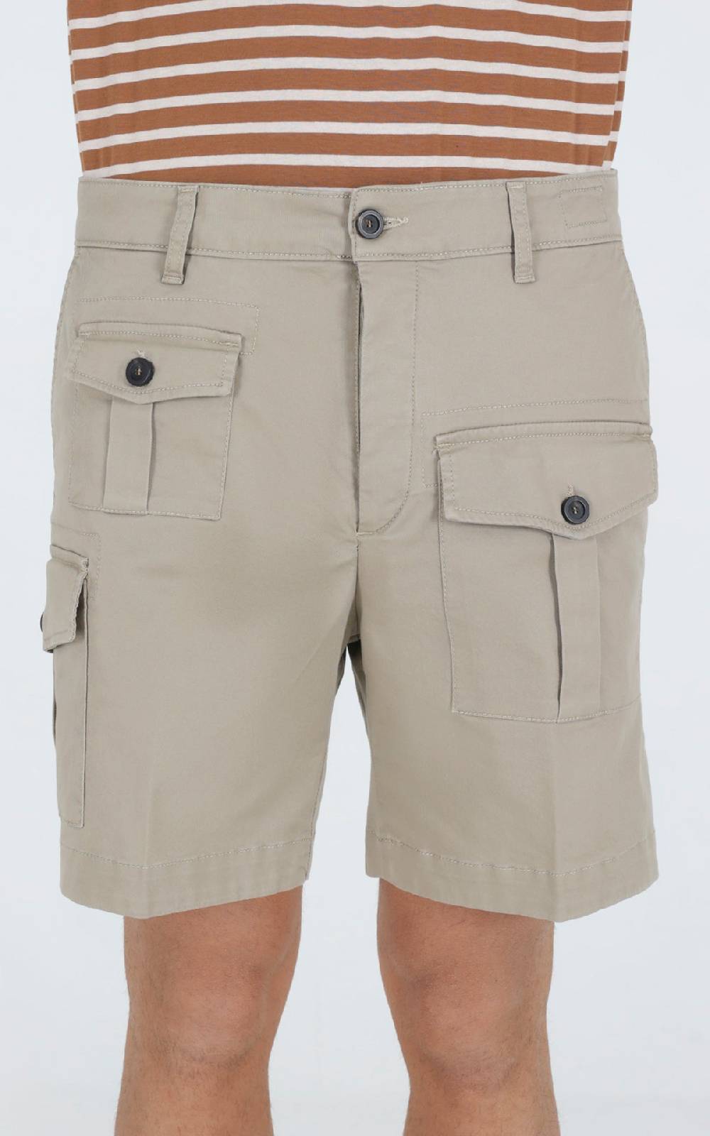 Outfit Italy Bermuda in gabardina con tasconi Pezzi Unici