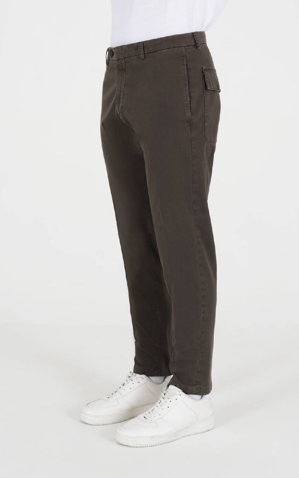Outfit Italy Pantalone in cotone fiammato con tasche dietro Offerte giornaliere