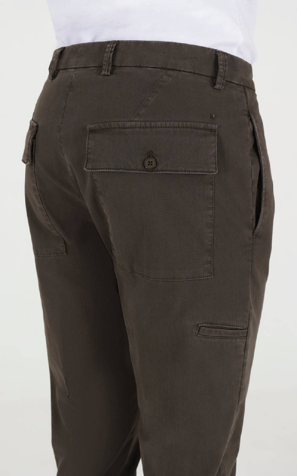 Outfit Italy Pantalone in cotone fiammato con tasche dietro Offerte giornaliere