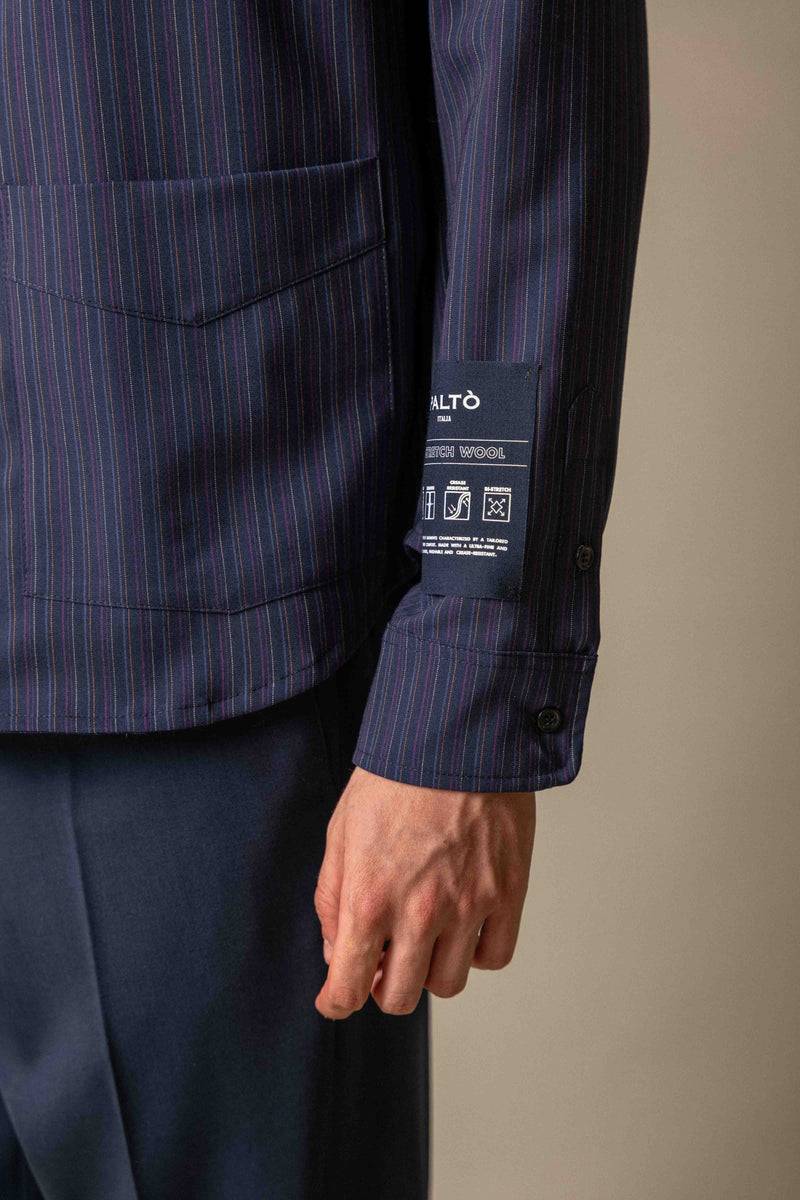 Paltò UMBERTO STRIPES WOOL Offerta