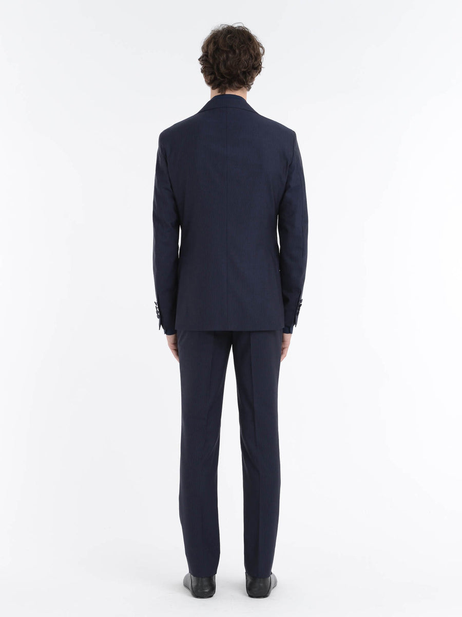 Paoloni Abito con gilet gessato ton sur ton in lana Negozi Online