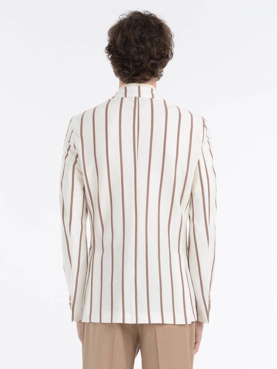 Paoloni Giacca slim jersey armaturato gessato Offerte