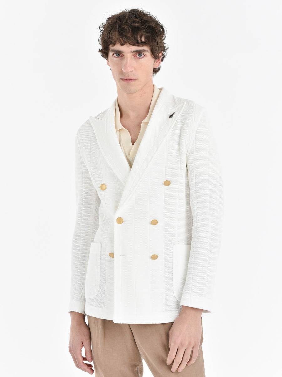 Paoloni Giacca maglia doppio petto cotone Vendite Flash