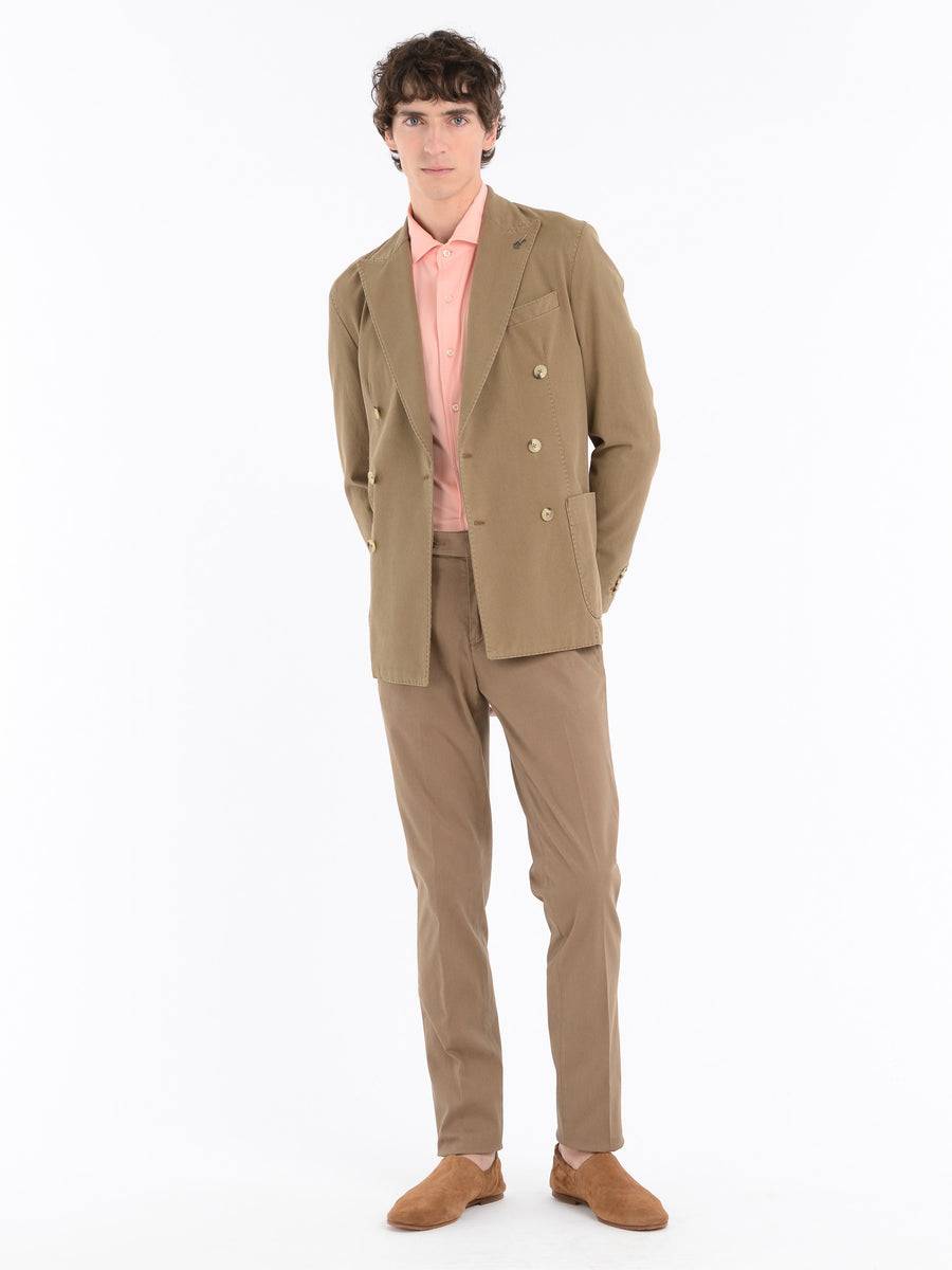 Paoloni Giacca doppiopetto misto cotone stretch Moda