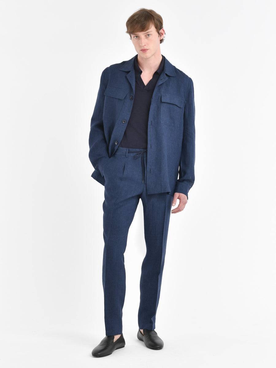 Paoloni Overshirt lino delavè Italy