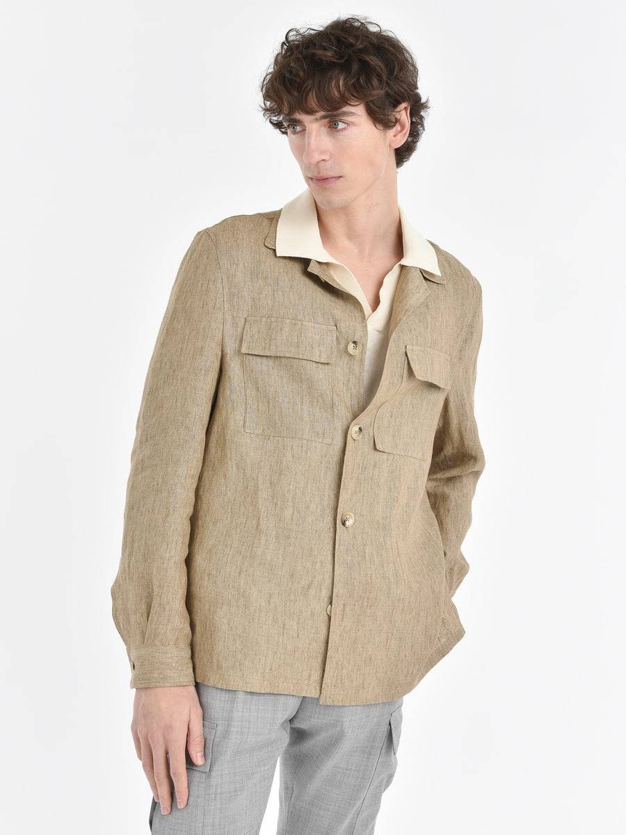 Paoloni Overshirt lino delavè Italia