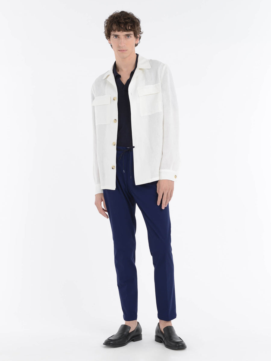 Paoloni Overshirt lino delavè In Linea