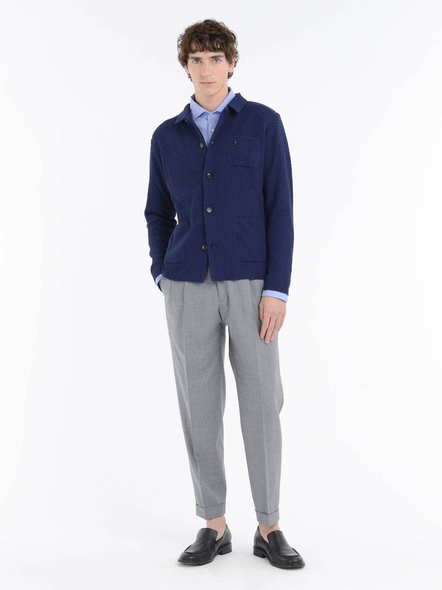 Paoloni Overshirt in maglia misto cotone Vendita