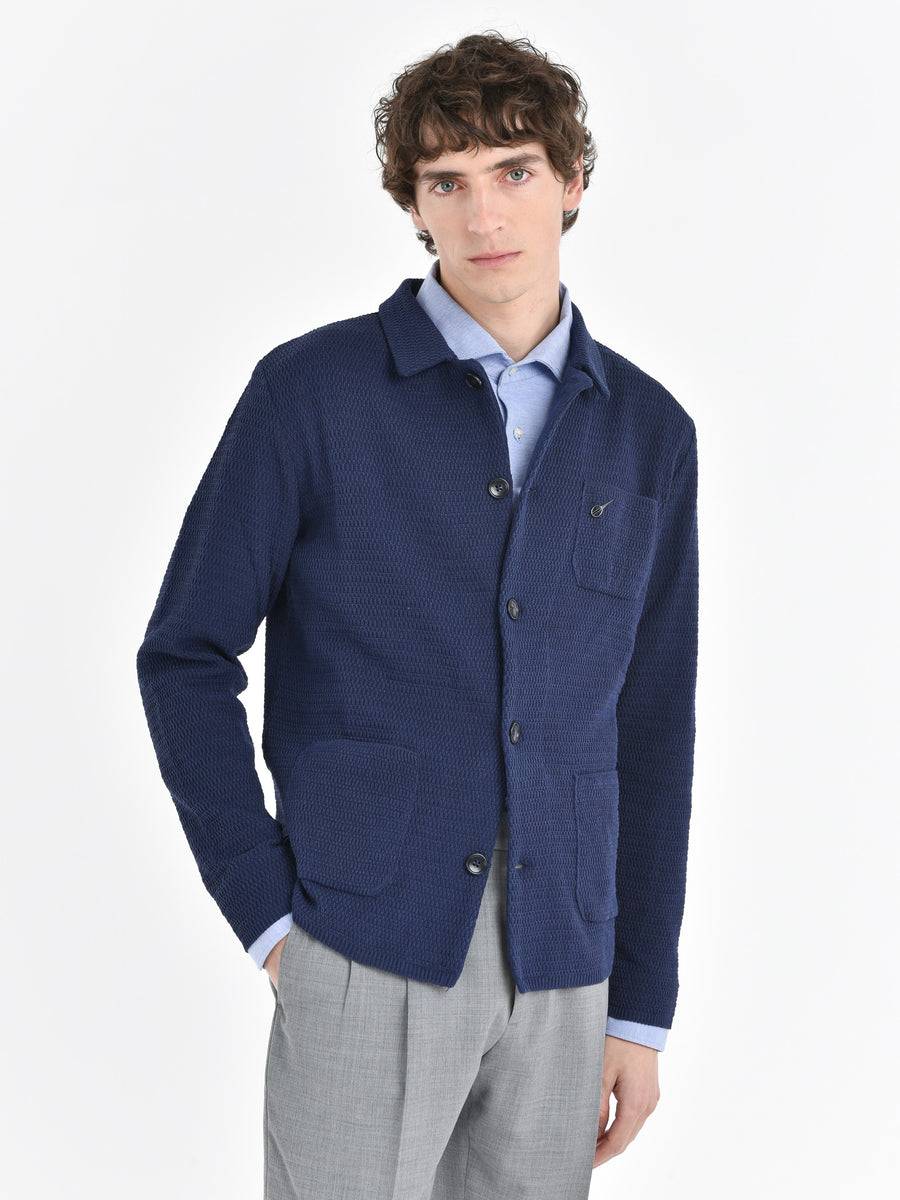 Paoloni Overshirt in maglia misto cotone Vendita